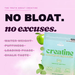 Pure AF Nutra Creatine Gummies support glute and leg growth during training.