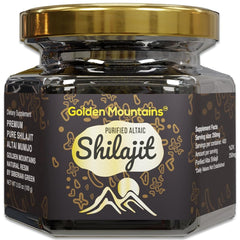 Pure Authentic Siberian Altai Shilajit Resin in 100g with measuring spoon