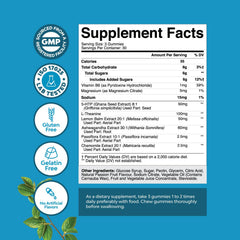 Close-up of Pure Calm Magnesium Gummies label