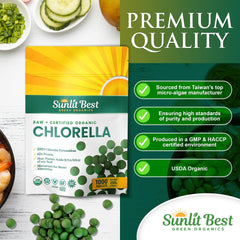 Ingredients: 100% Pure Chlorella Pyrenoidosa