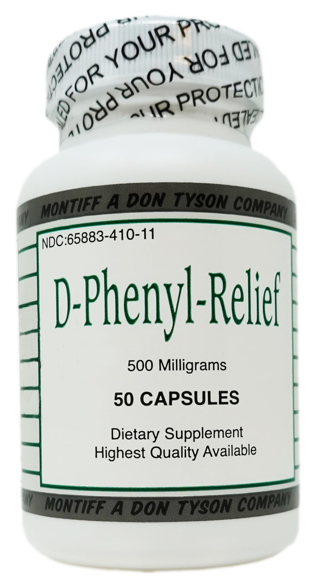 Pure D-Phenyl Relief 500 mg bottle - hero image