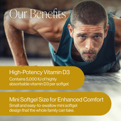 Pure D3 5000 IU bottle with product label