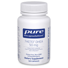 Pure Encapsulations 7-Keto DHEA 50 mg supplement bottle and label