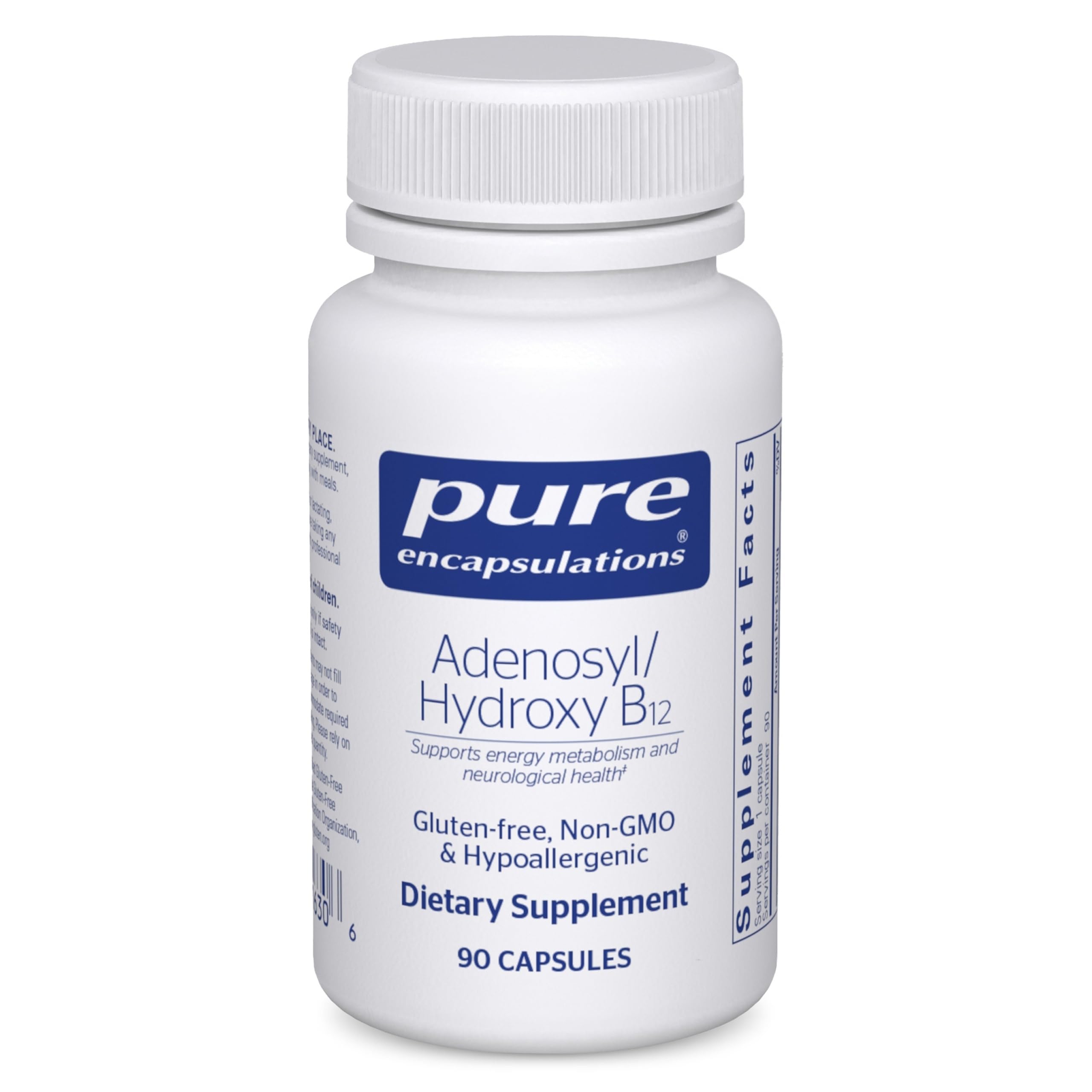 Pure Encapsulations Adenosyl/Hydroxy B12 90's bottle and label