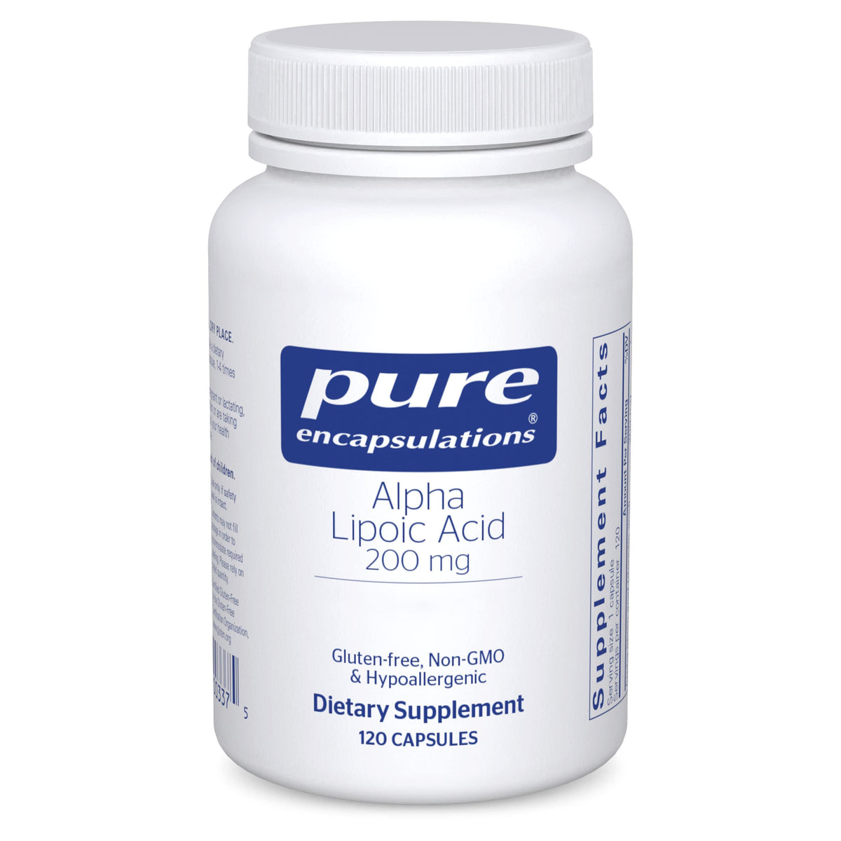 Pure Encapsulations Alpha Lipoic Acid 200 mg bottle – hero image