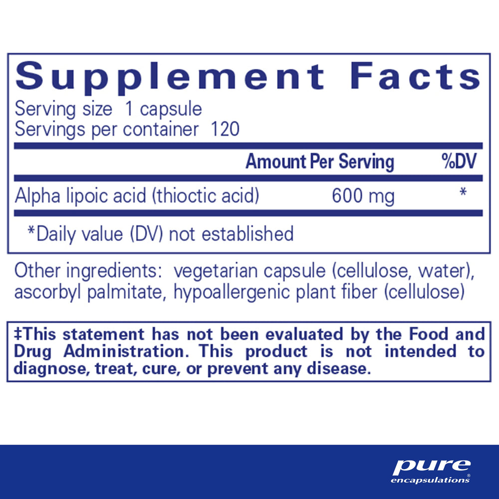 Alpha Lipoic Acid 600 mg capsule close-up