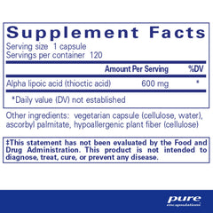 Alpha Lipoic Acid 600 mg capsule close-up