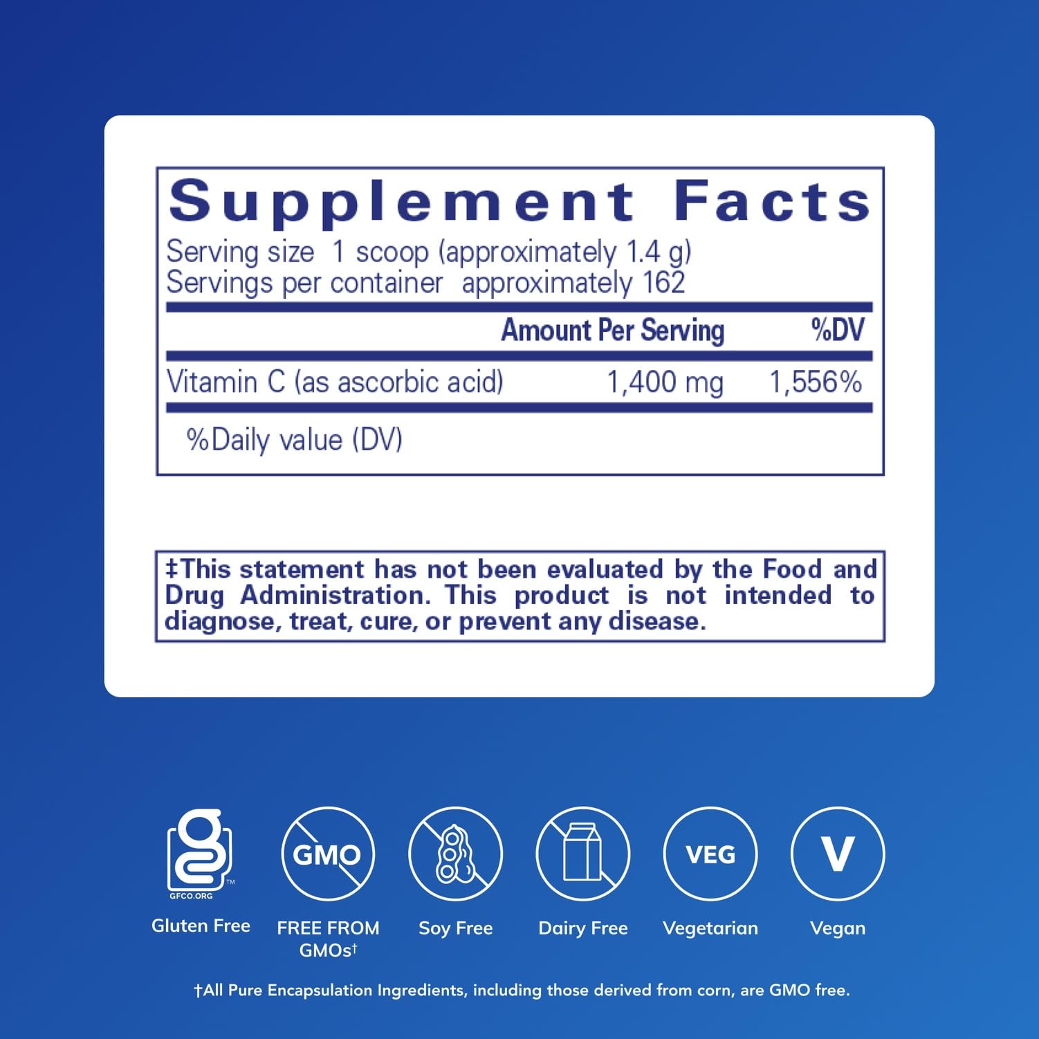 Ascorbic Acid Powder dissolving in water for easy mixing with Pure Encapsulations.
