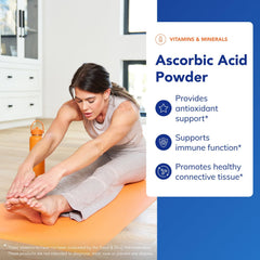 Scoop of Pure Encapsulations Ascorbic Acid Powder for precise daily dosing.