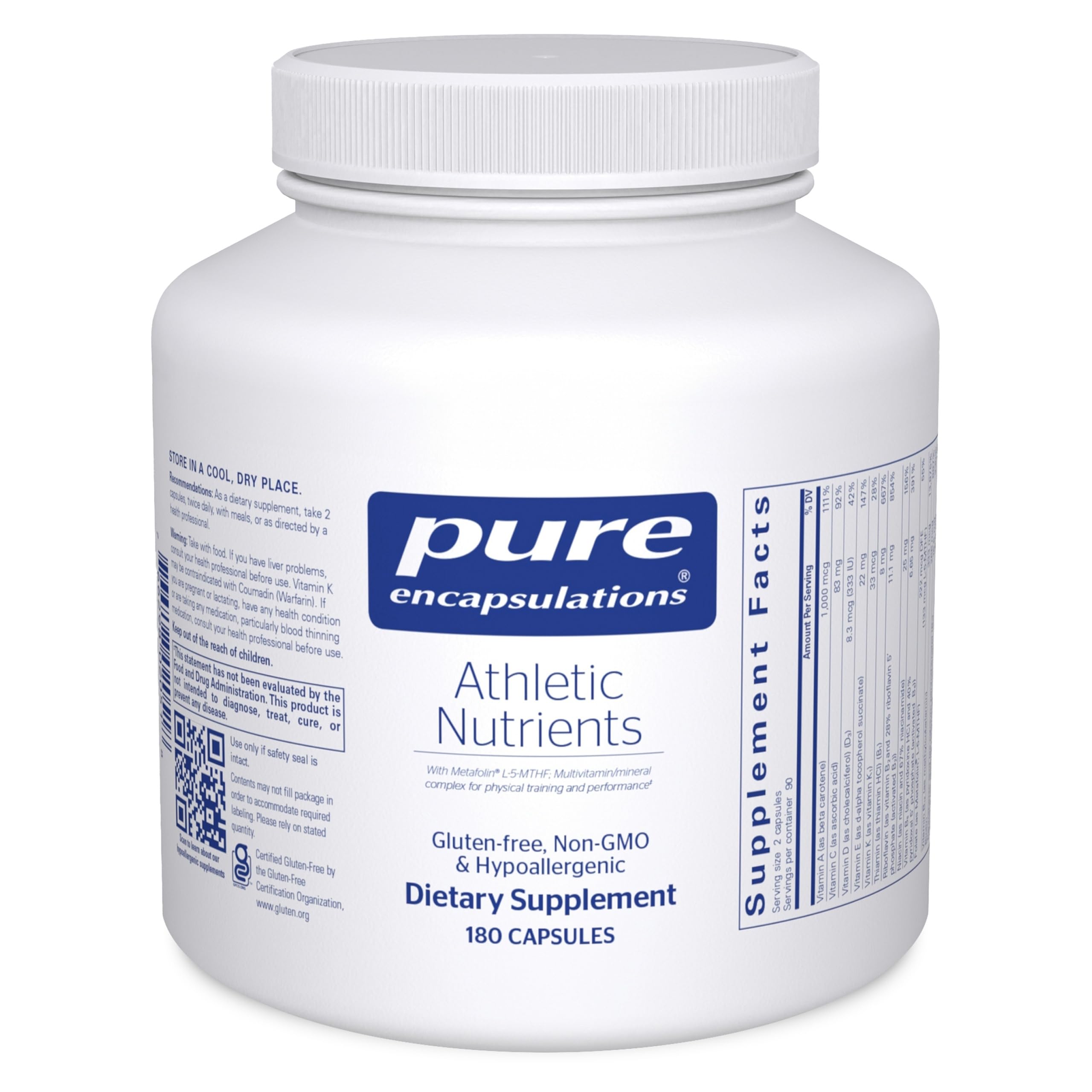 Pure Encapsulations Athletic Nutrients bottle