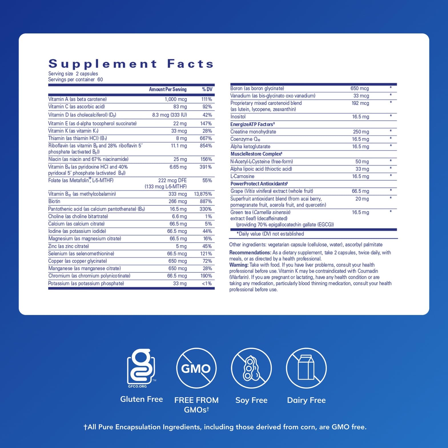 Athletic Nutrients capsules with label visible