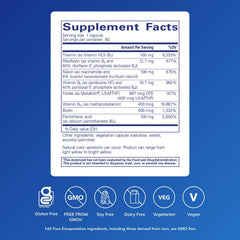 Illustration showing the B vitamins included in B-Complex Plus