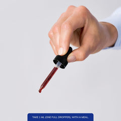 Dropper releasing B12 liquid drops