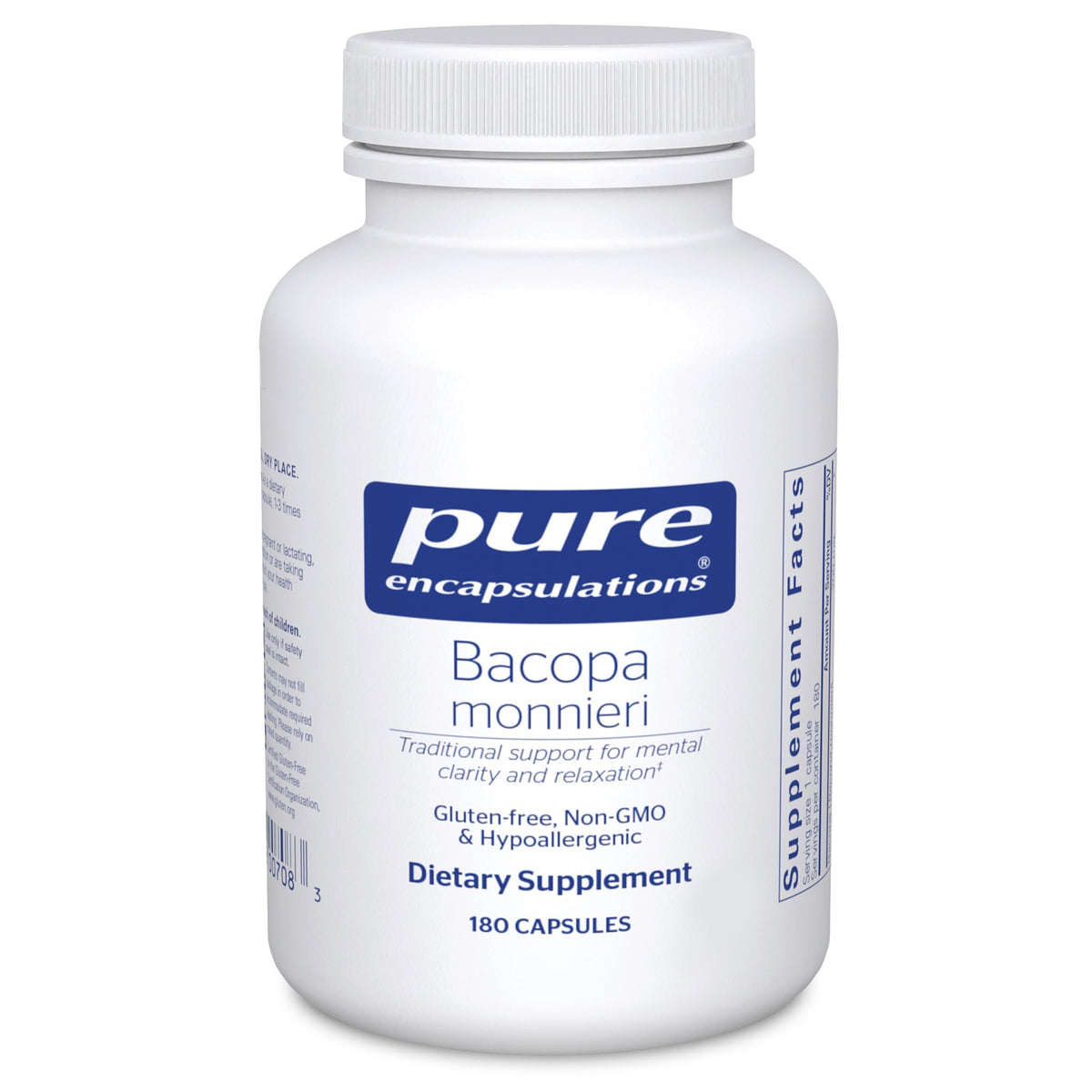 Pure Encapsulations Bacopa Monnieri bottle with 180 capsules