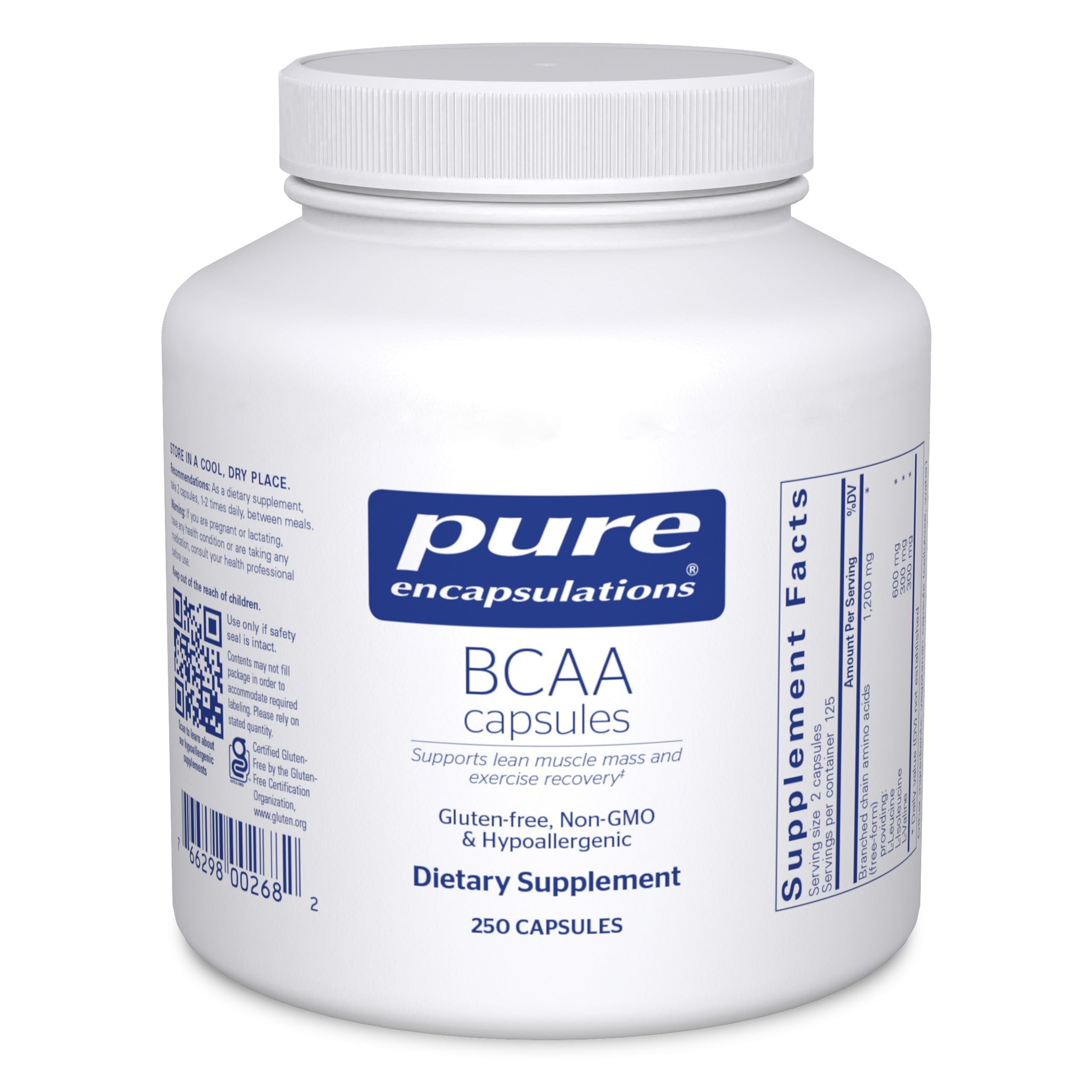 Pure Encapsulations BCAA Capsules bottle front view