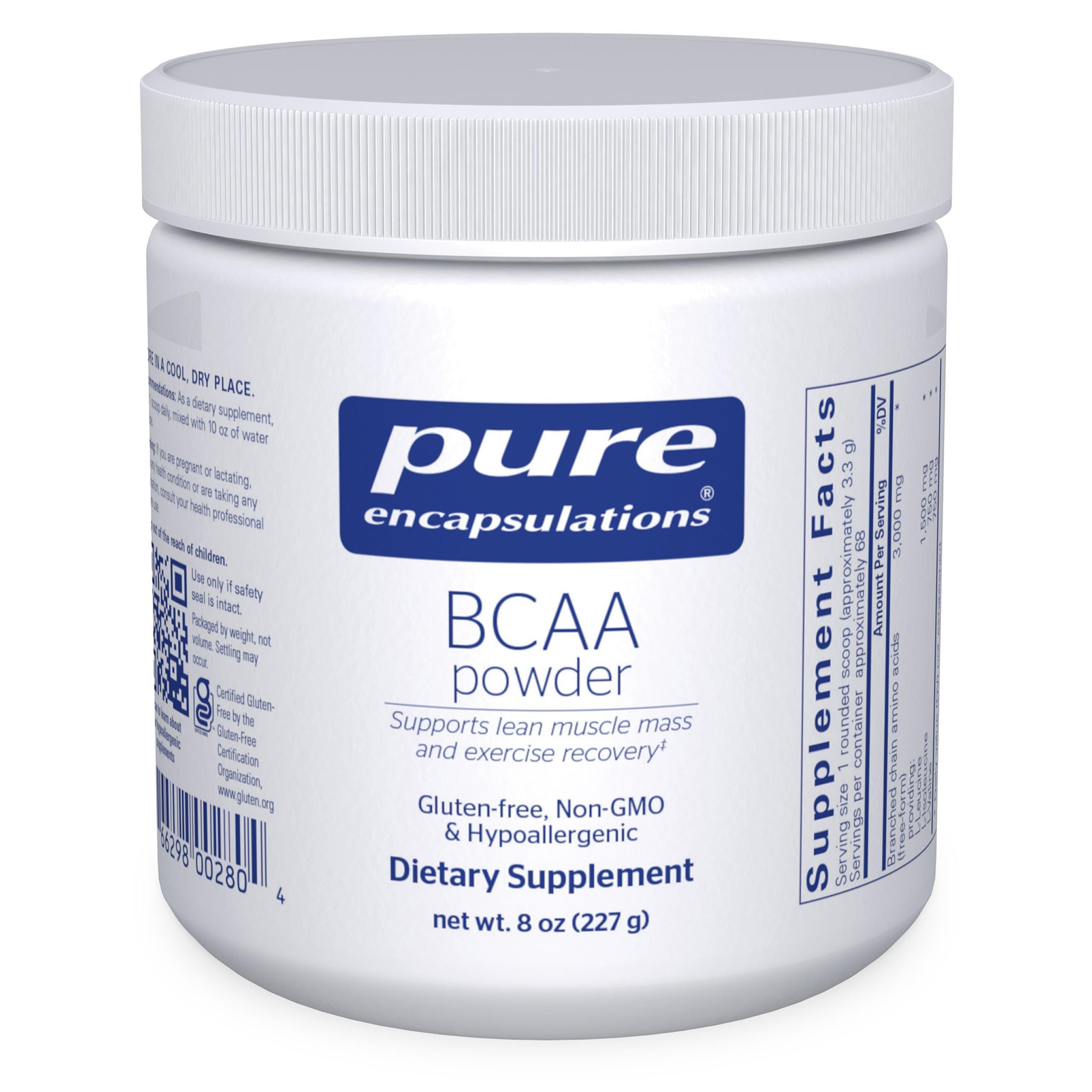 Pure Encapsulations BCAA Powder bottle, 8 oz