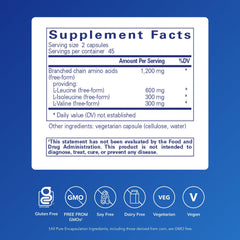 Close-up of Pure Encapsulations BCAA capsules