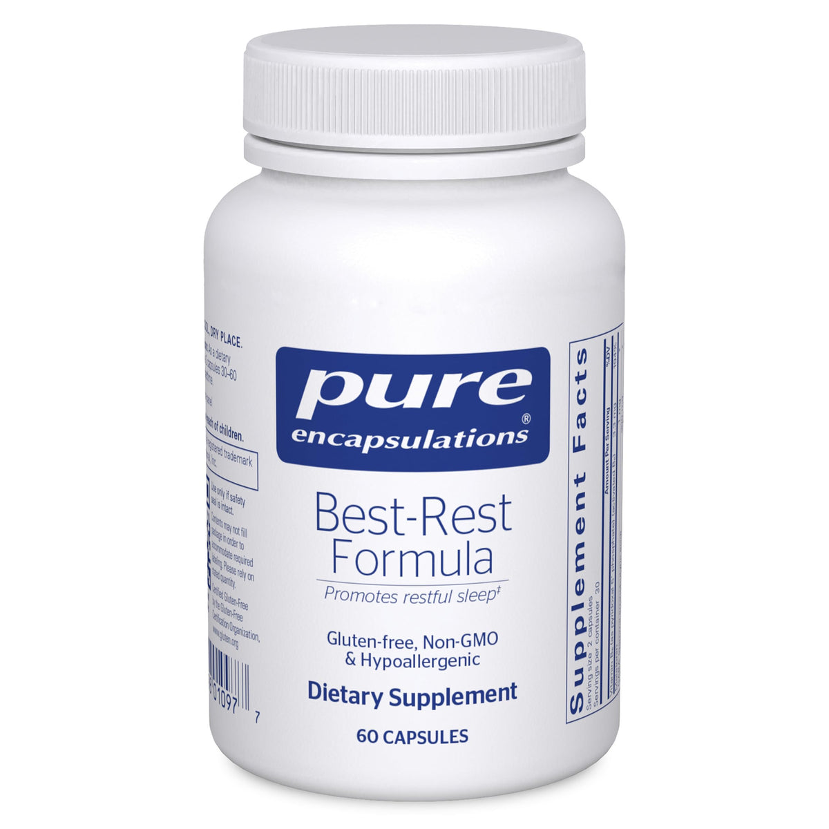 Bottle of Pure Encapsulations Best-Rest Formula 60 capsules