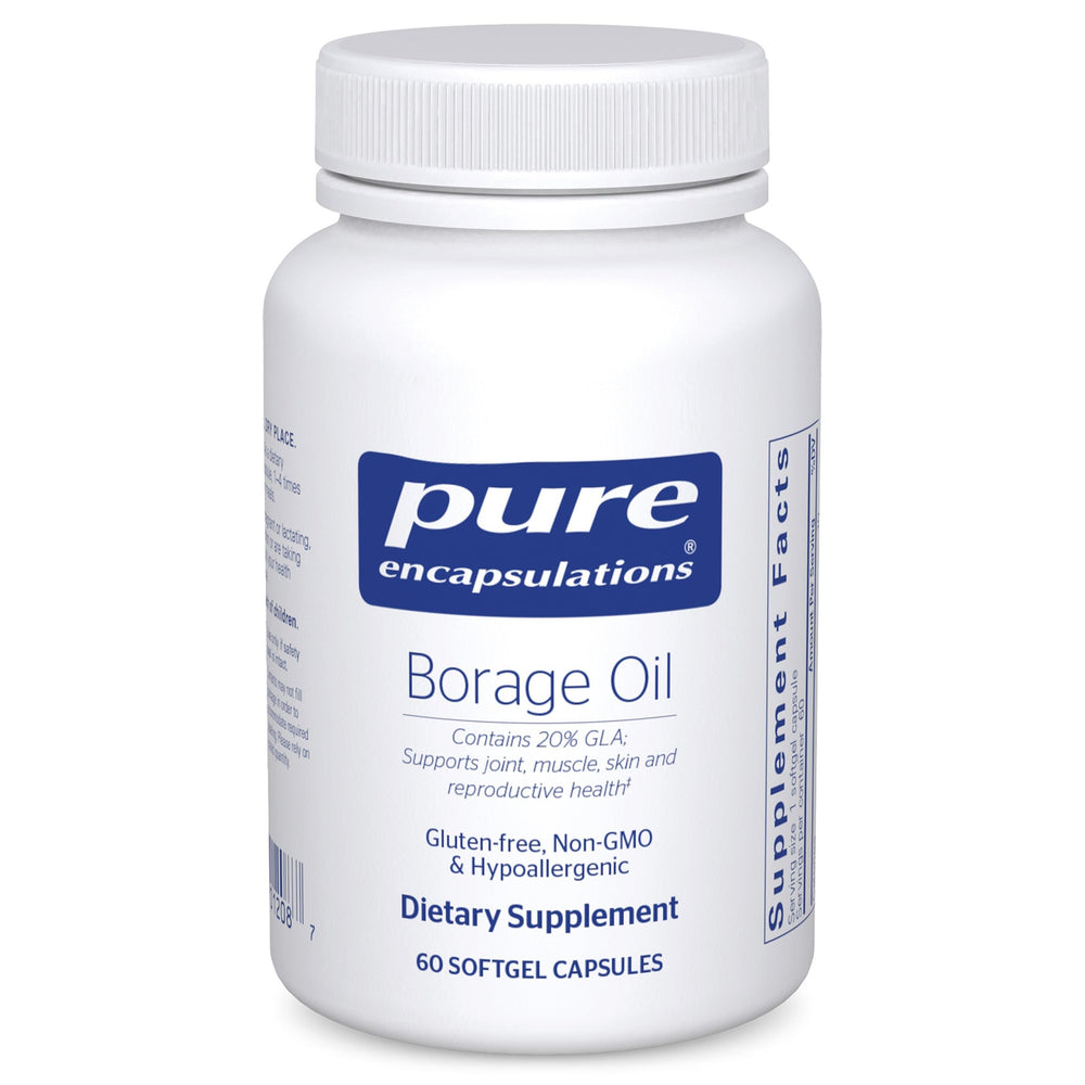 Bottle of Pure Encapsulations Borage Oil 60 softgel capsules