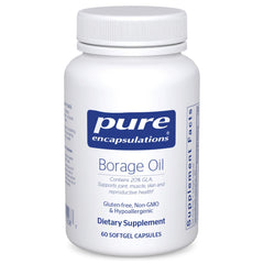 Bottle of Pure Encapsulations Borage Oil 60 softgel capsules