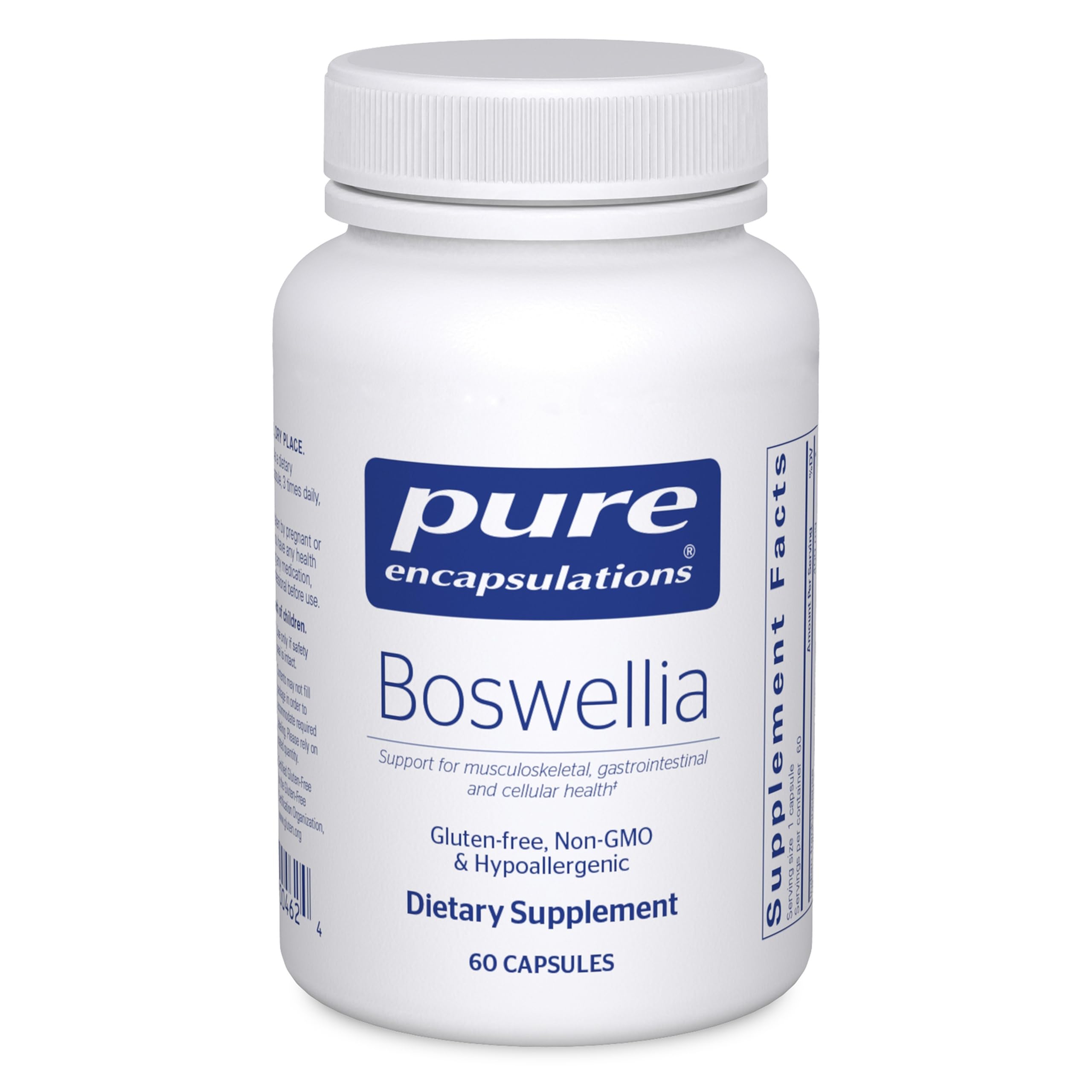 Front label of Pure Encapsulations Boswellia Supplement bottle