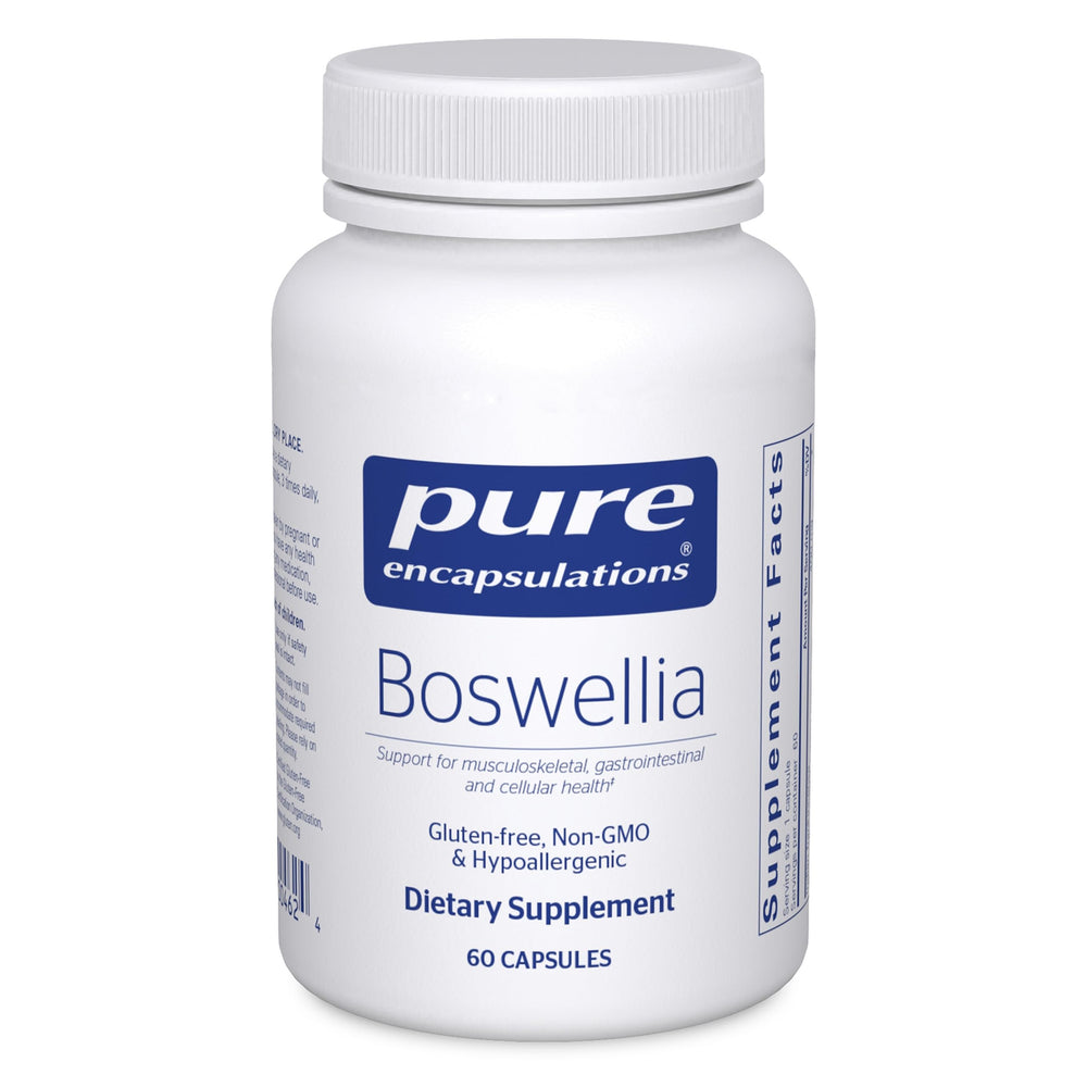 Front label of Pure Encapsulations Boswellia Supplement bottle