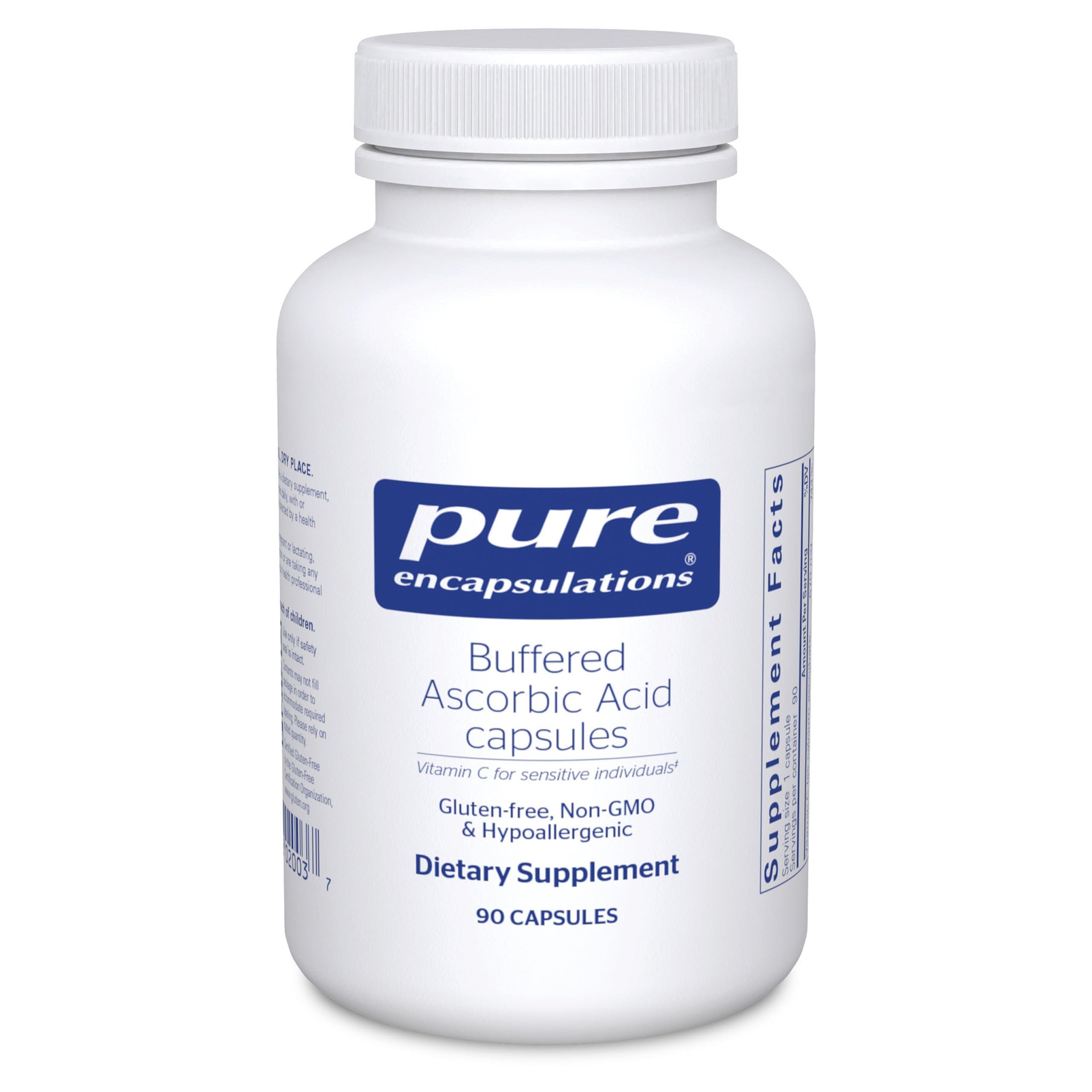Pure Encapsulations Buffered Ascorbic Acid Capsules bottle front