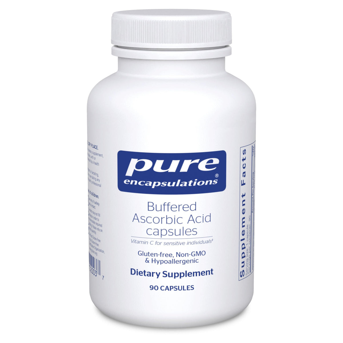 Pure Encapsulations Buffered Ascorbic Acid Capsules bottle front