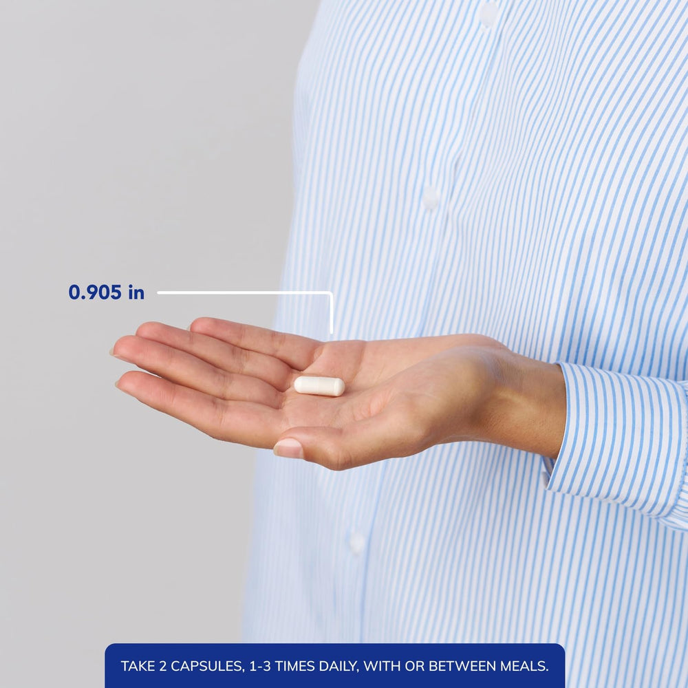 Bottle with dose directions for easy daily supplementation