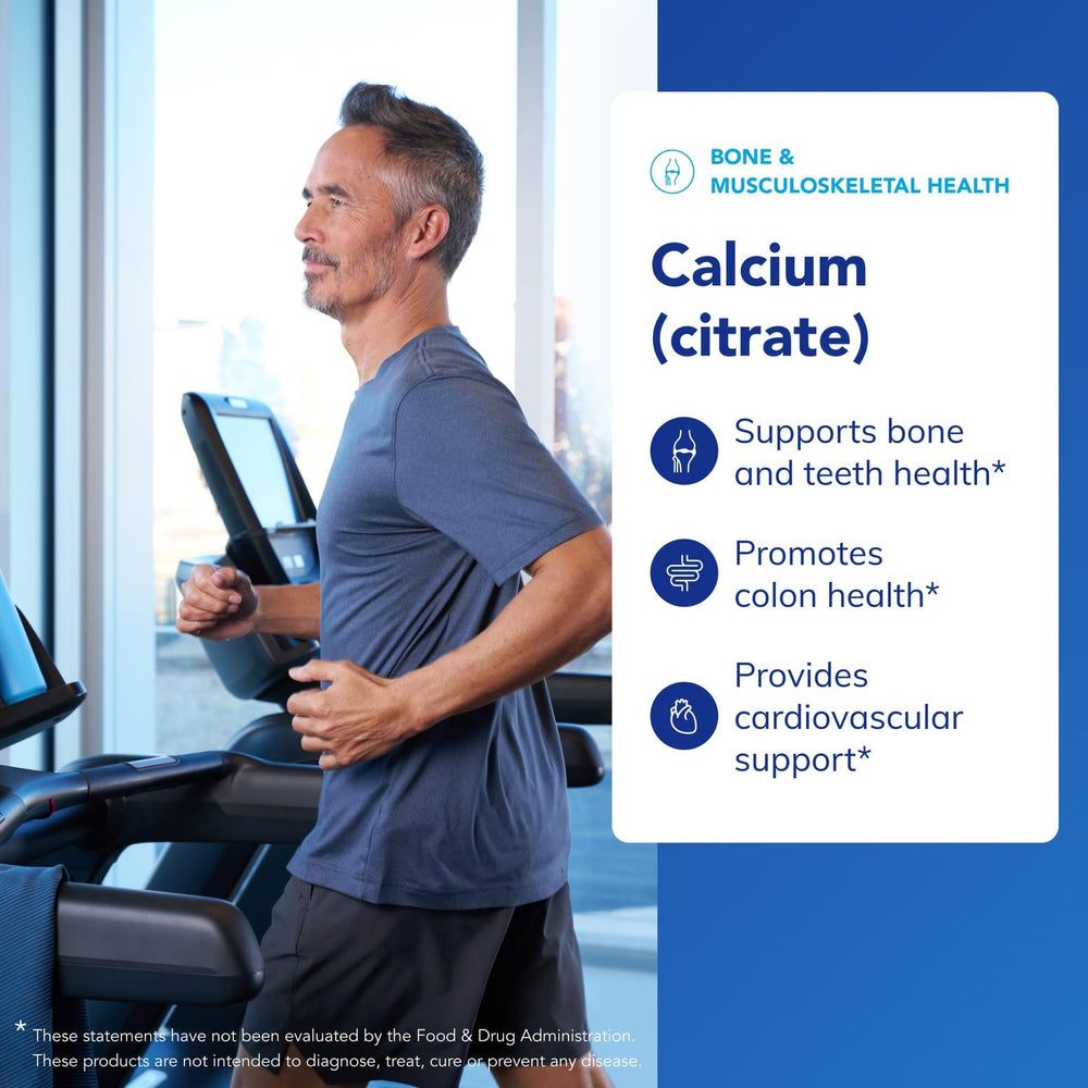 Label and packaging of Pure Encapsulations Calcium Citrate emphasizing purity