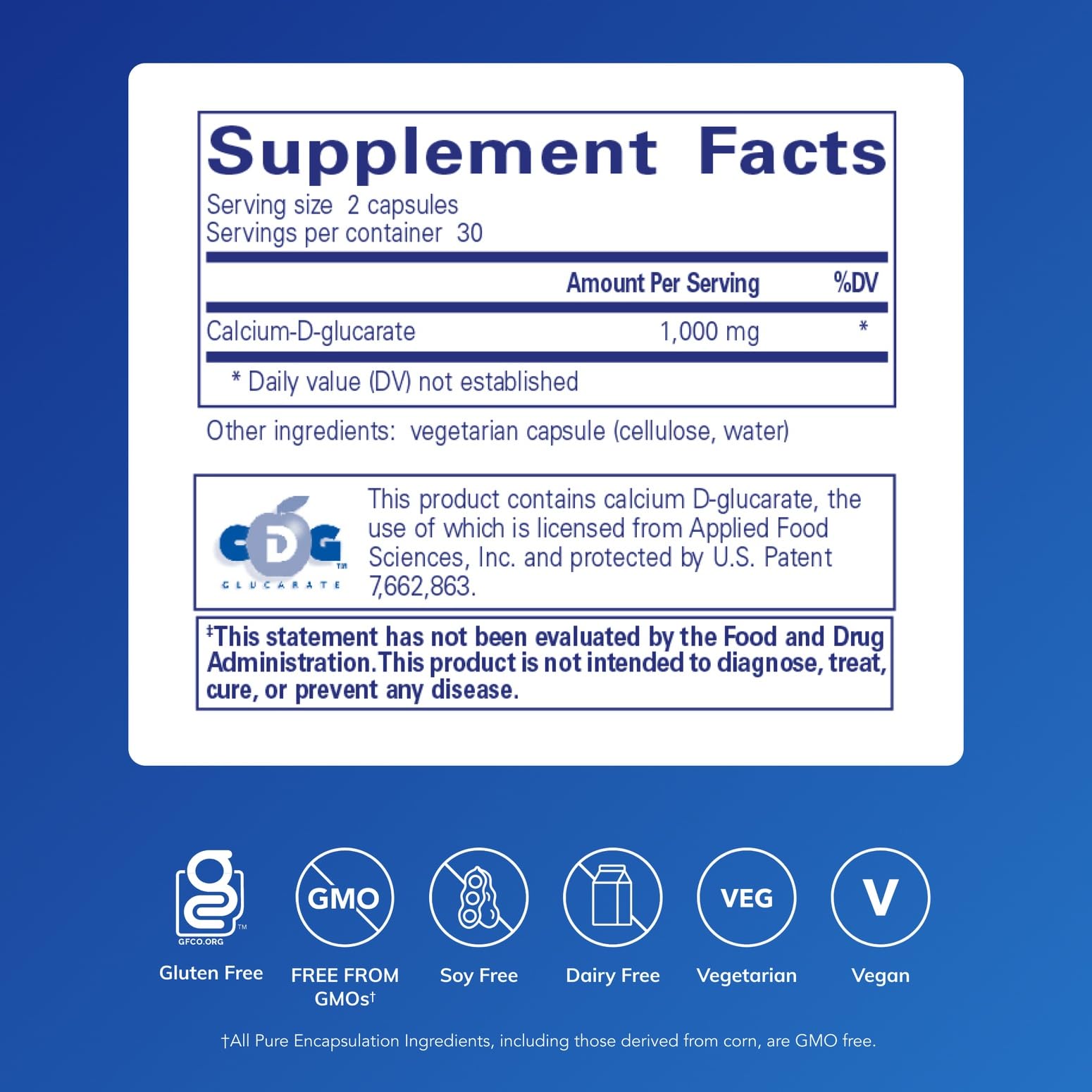 Packaging image for Pure Encapsulations Calcium-D-Glucarate