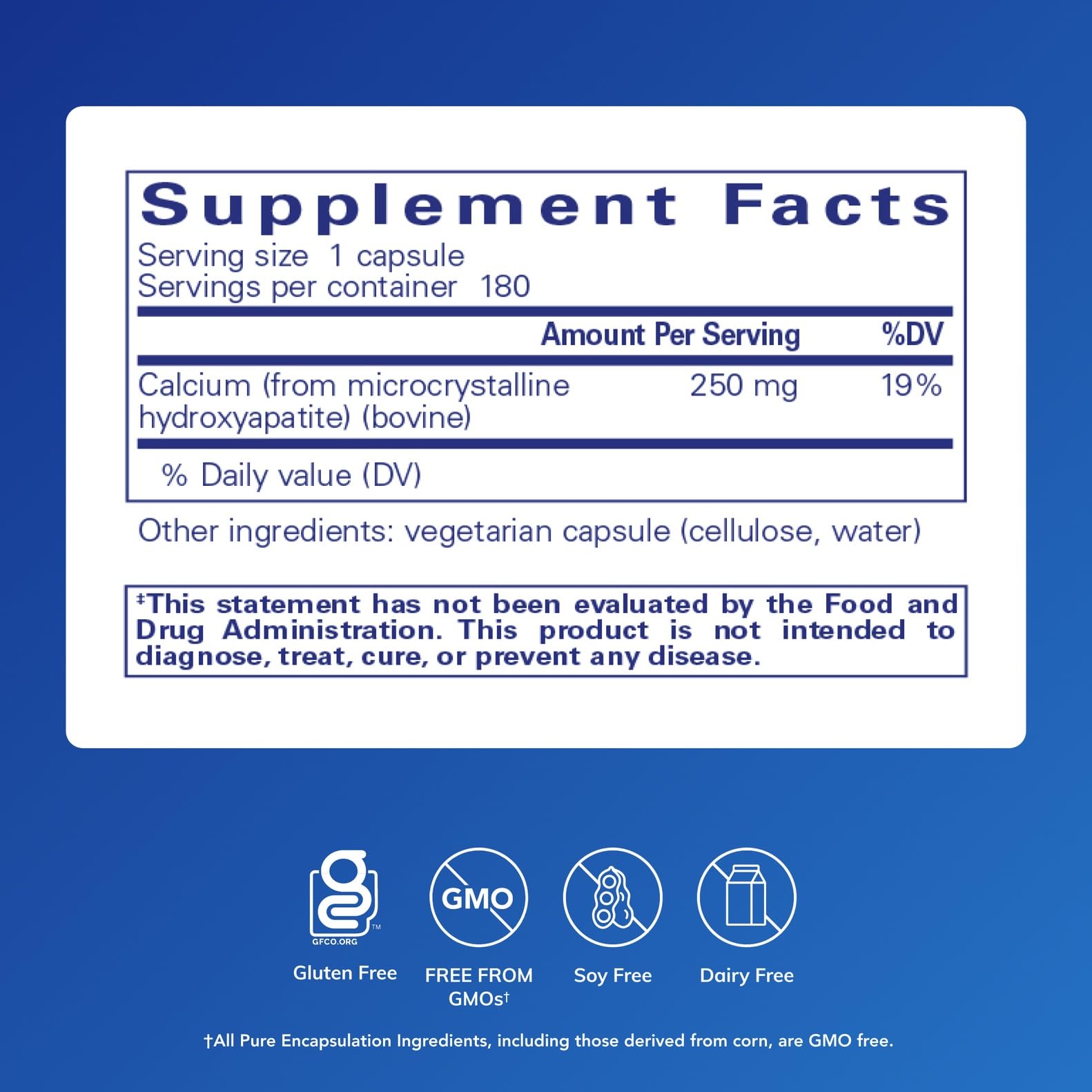 Calcium MCHA capsules close-up