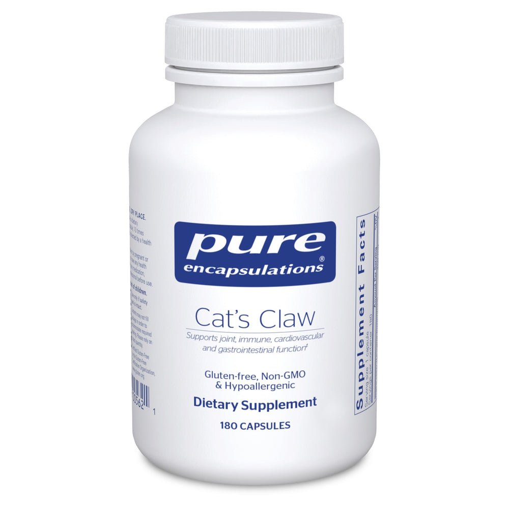 Pure Encapsulations Cat's Claw bottle with 180 capsules (hero)