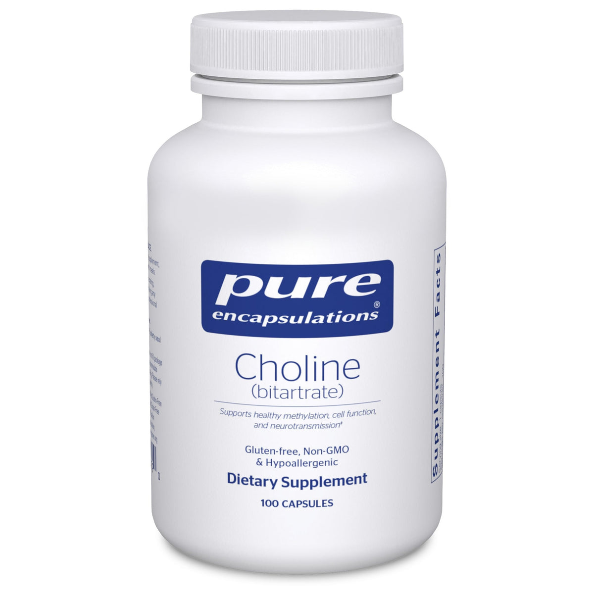 Pure Encapsulations Choline (Bitartrate) 275 mg capsules bottle