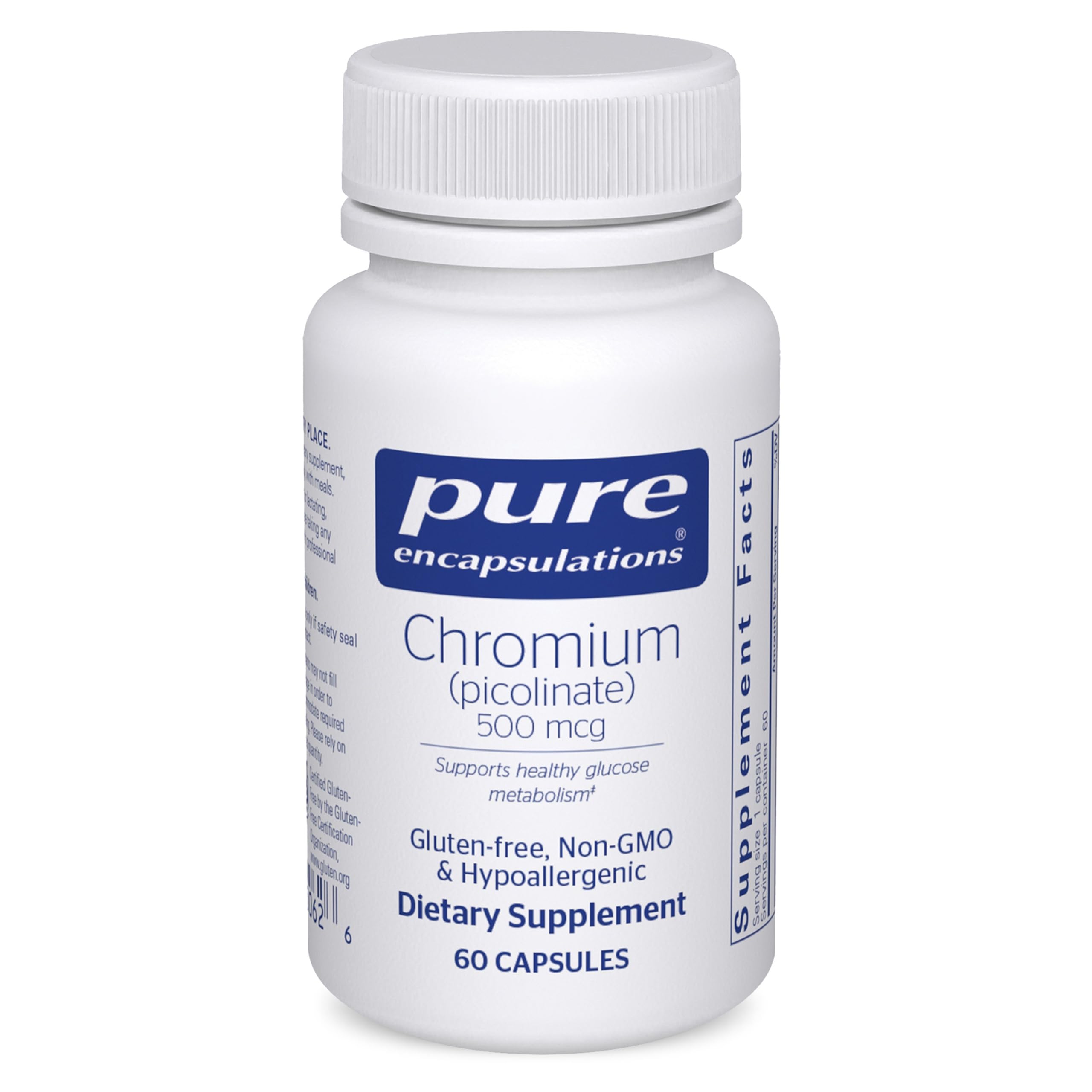 Bottle of Pure Encapsulations Chromium Picolinate 500 mcg