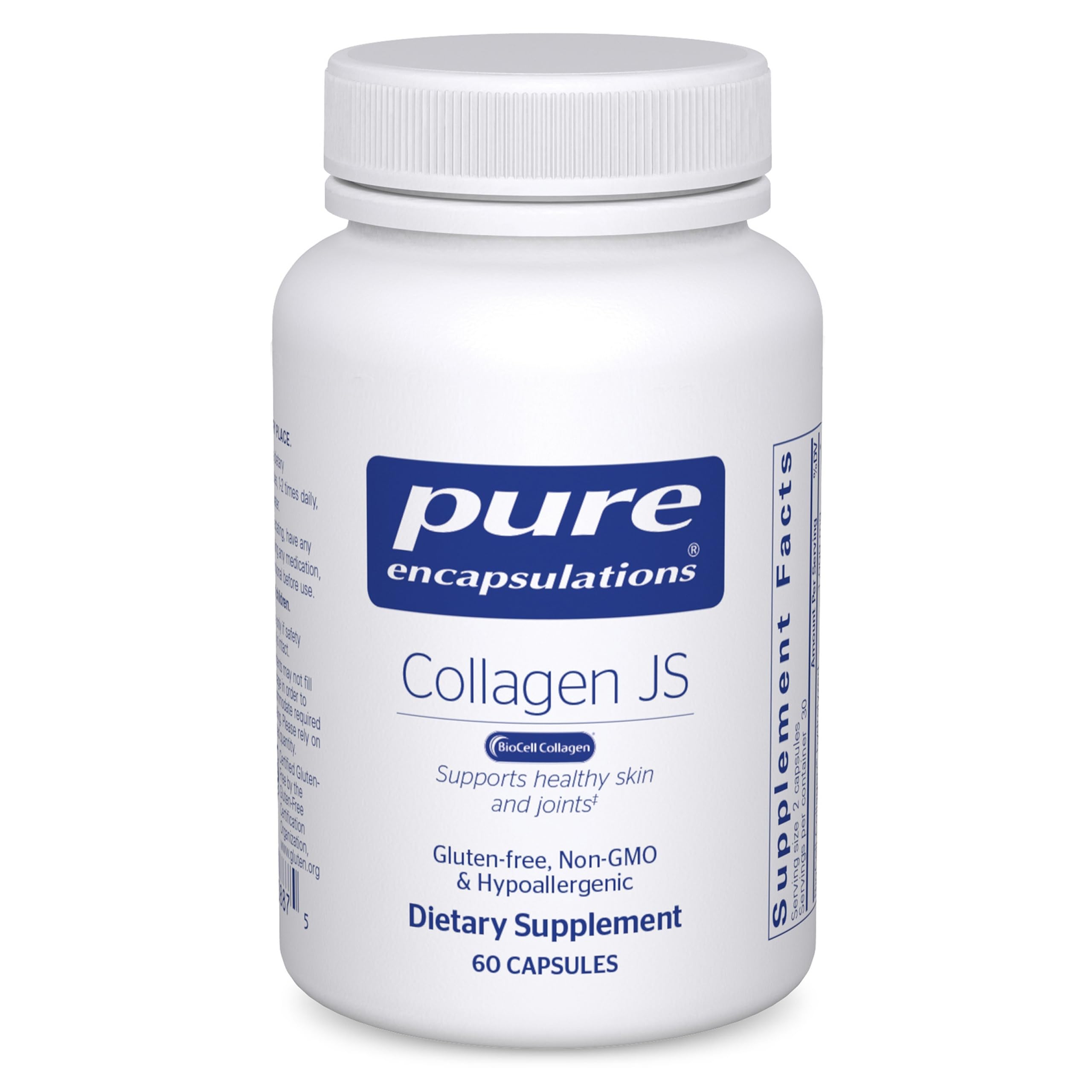 Bottle of Pure Encapsulations Collagen JS supplement