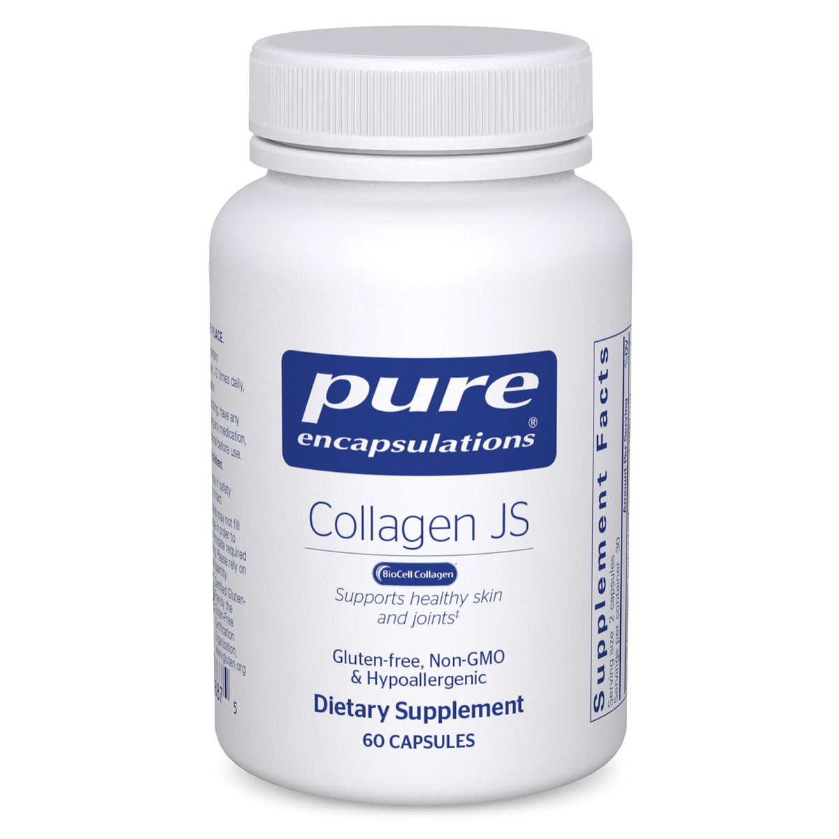 Bottle of Pure Encapsulations Collagen JS supplement