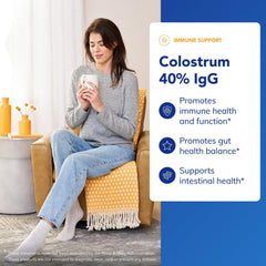 Label highlight: 40% IgG on Pure Encapsulations Colostrum