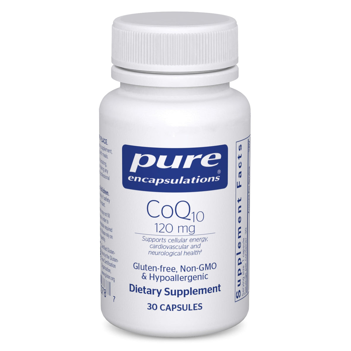 Pure Encapsulations CoQ10 120 mg bottle front view