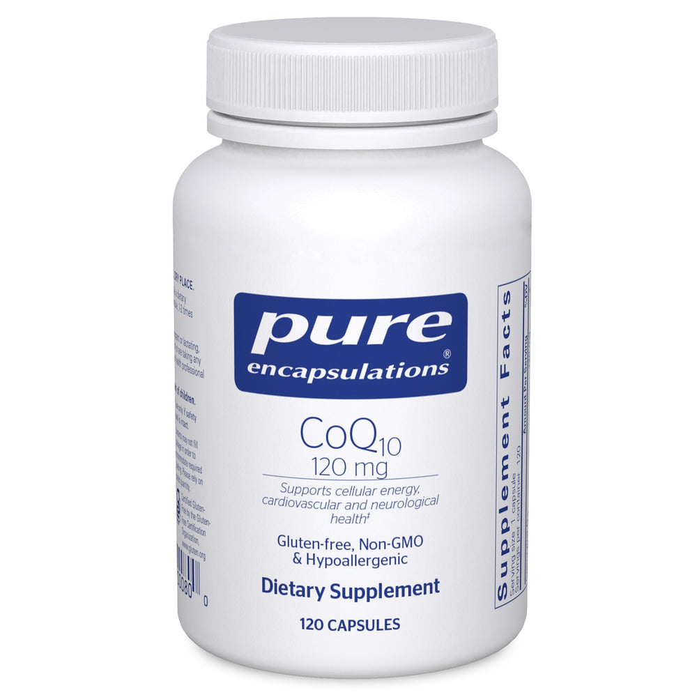Pure Encapsulations CoQ10 120 mg bottle - front view