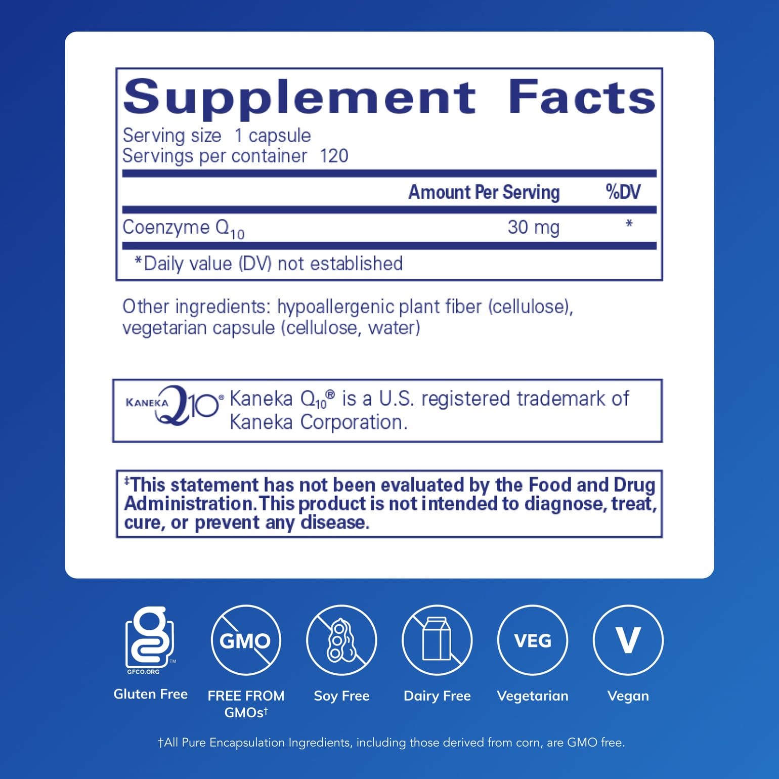CoQ10 30 mg capsules packaging