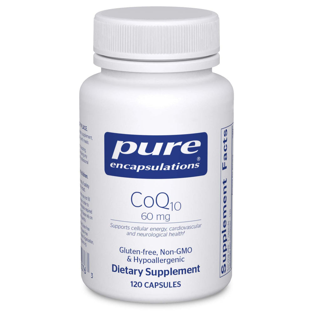 Pure Encapsulations CoQ10 60 mg bottle, front view