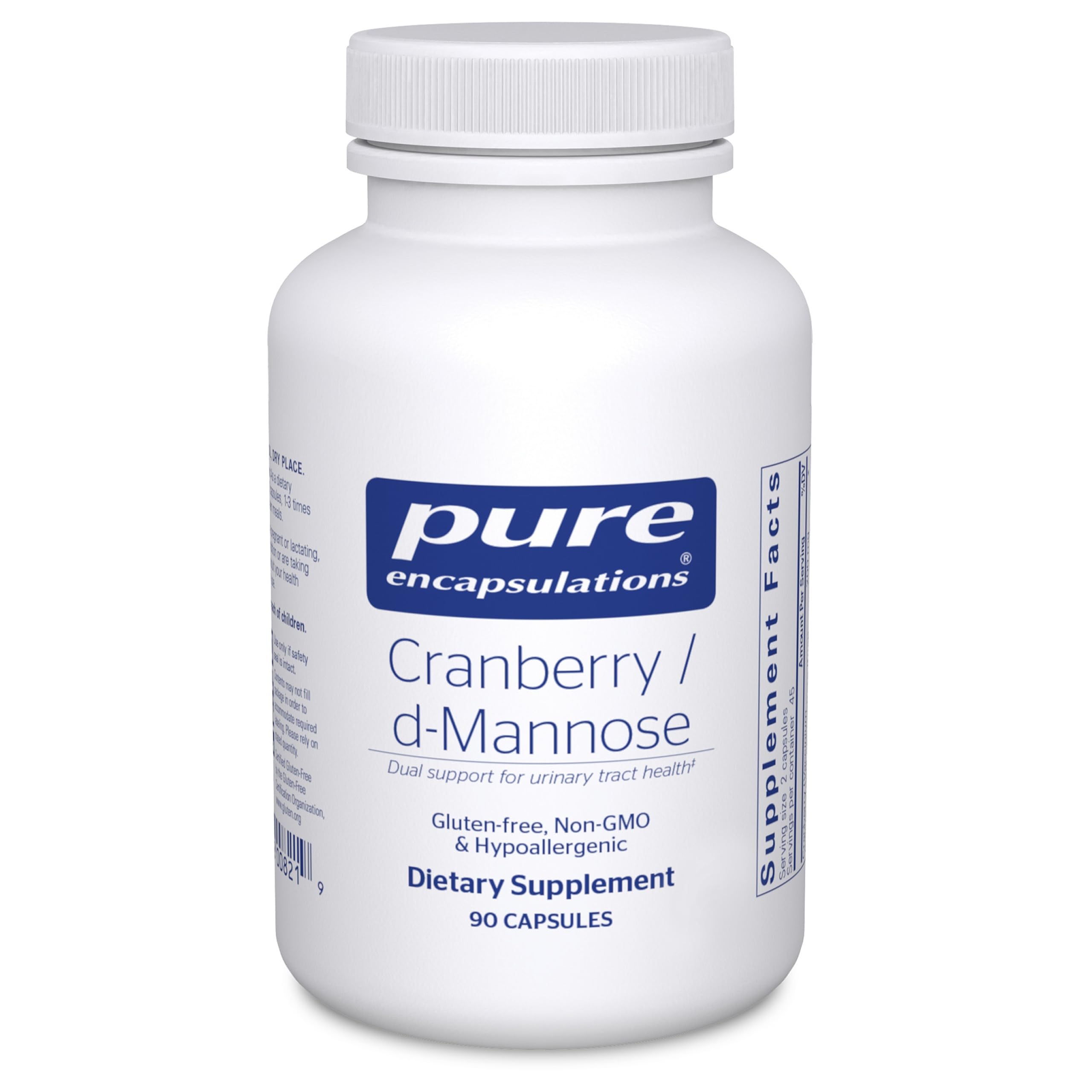 Pure Encapsulations Cranberry D-Mannose 90 capsules front view