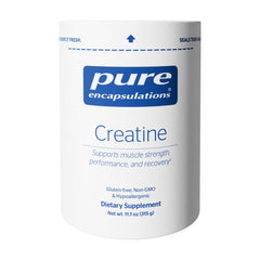 Pure Encapsulations Creatine Monohydrate powder container with scoop