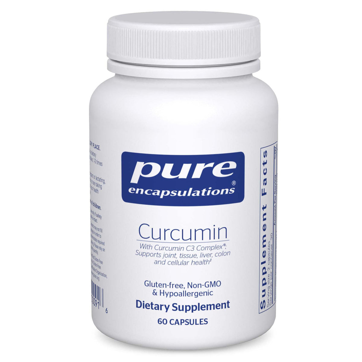 Pure Encapsulations Curcumin 500 mg bottle - front view
