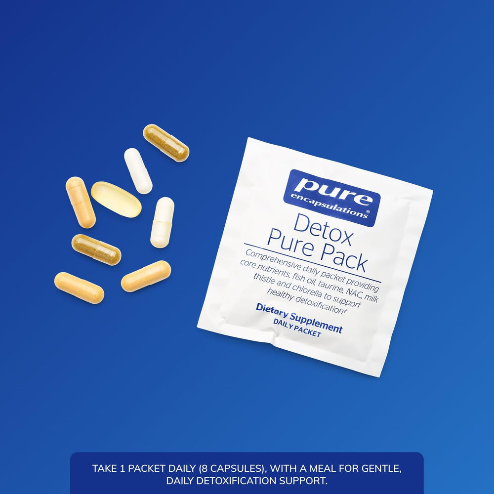 Detox Pure Pack bottle features curcumin and silymarin for liver-support antioxidant synergy