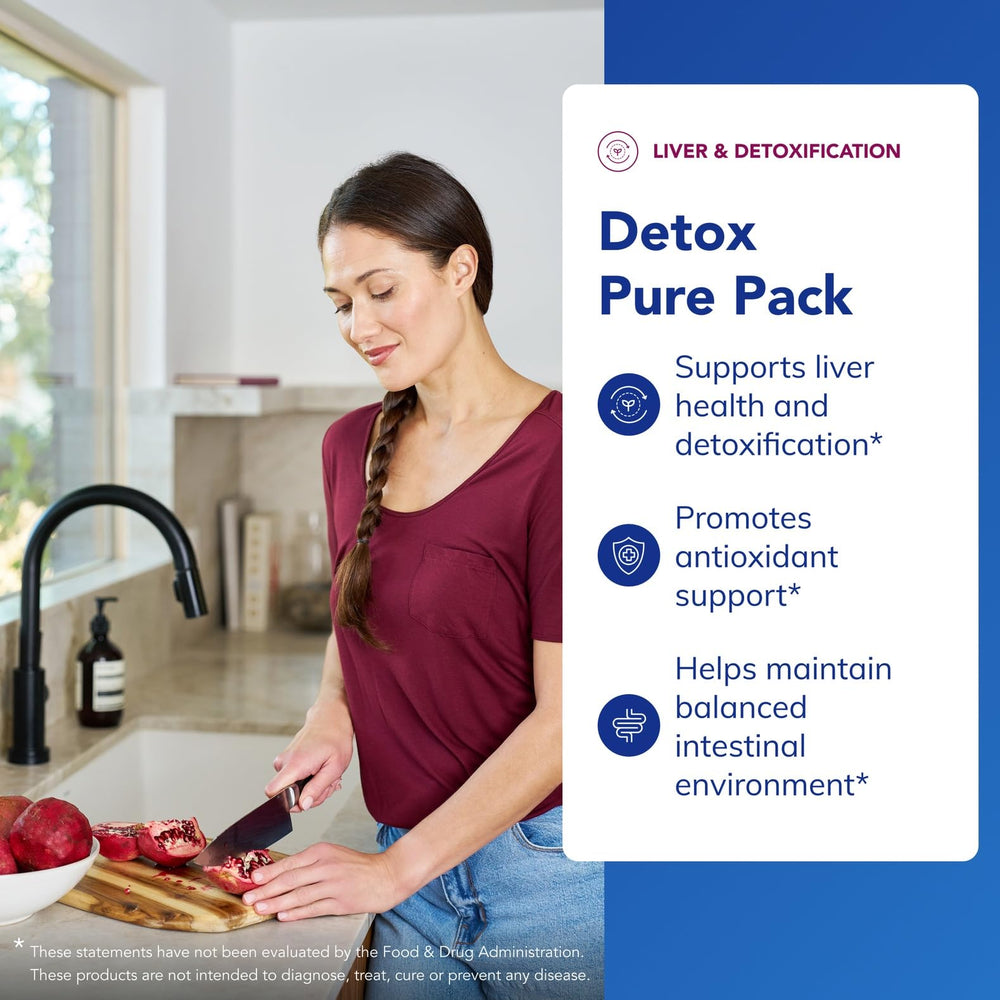 Pure Encapsulations Detox Pure Pack label shows glutathione and NAC for antioxidant support