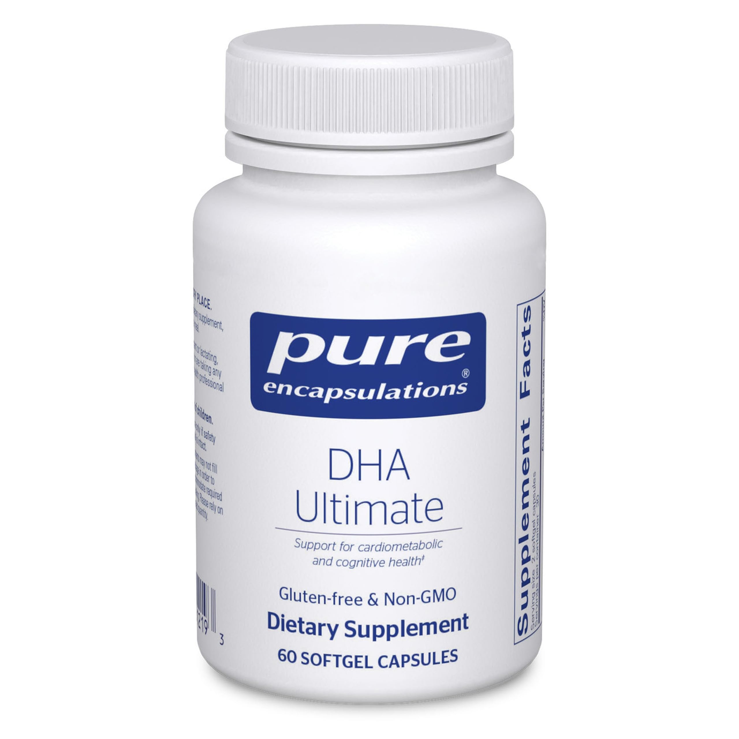 Pure Encapsulations DHA Ultimate bottle with softgel capsules