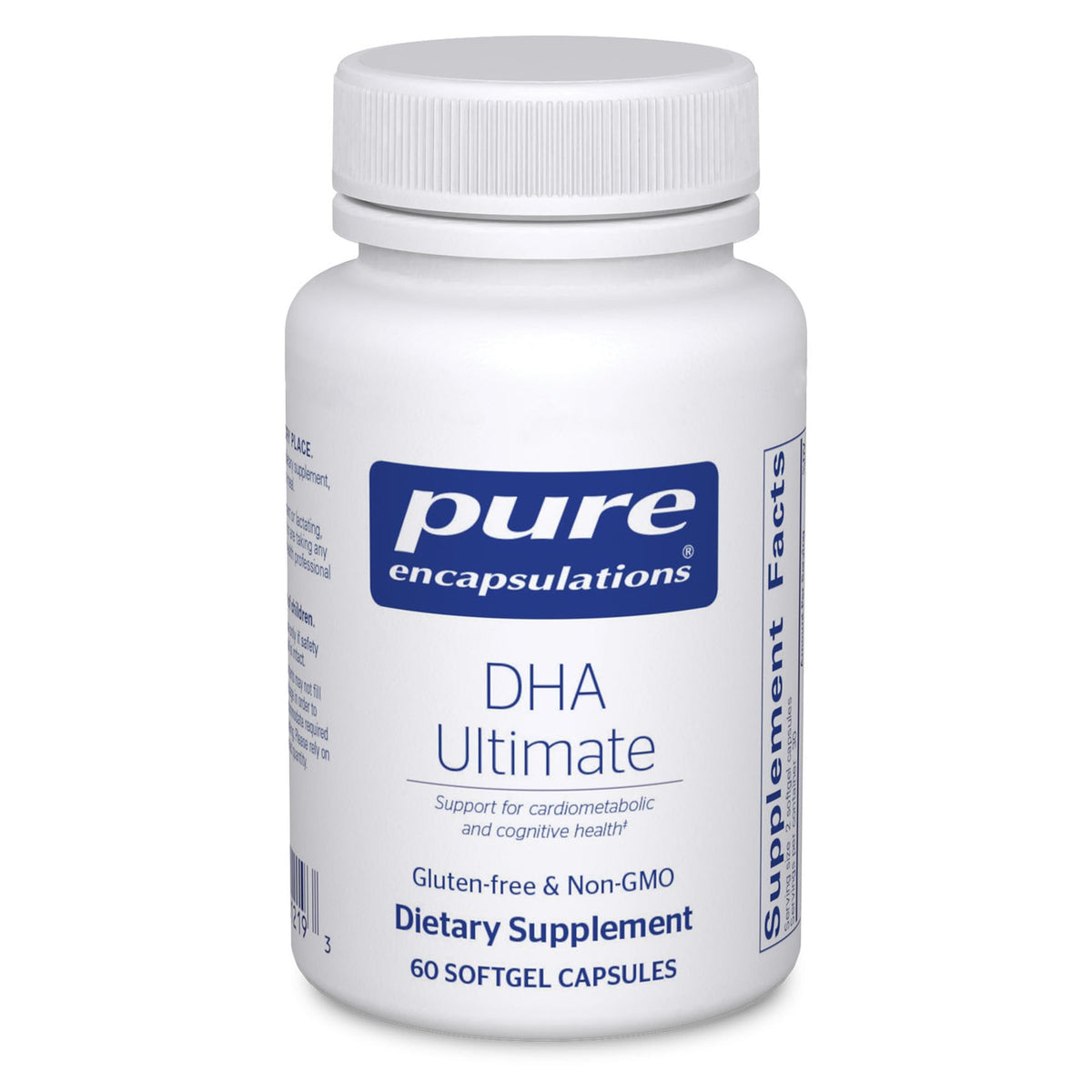 Pure Encapsulations DHA Ultimate bottle with softgel capsules