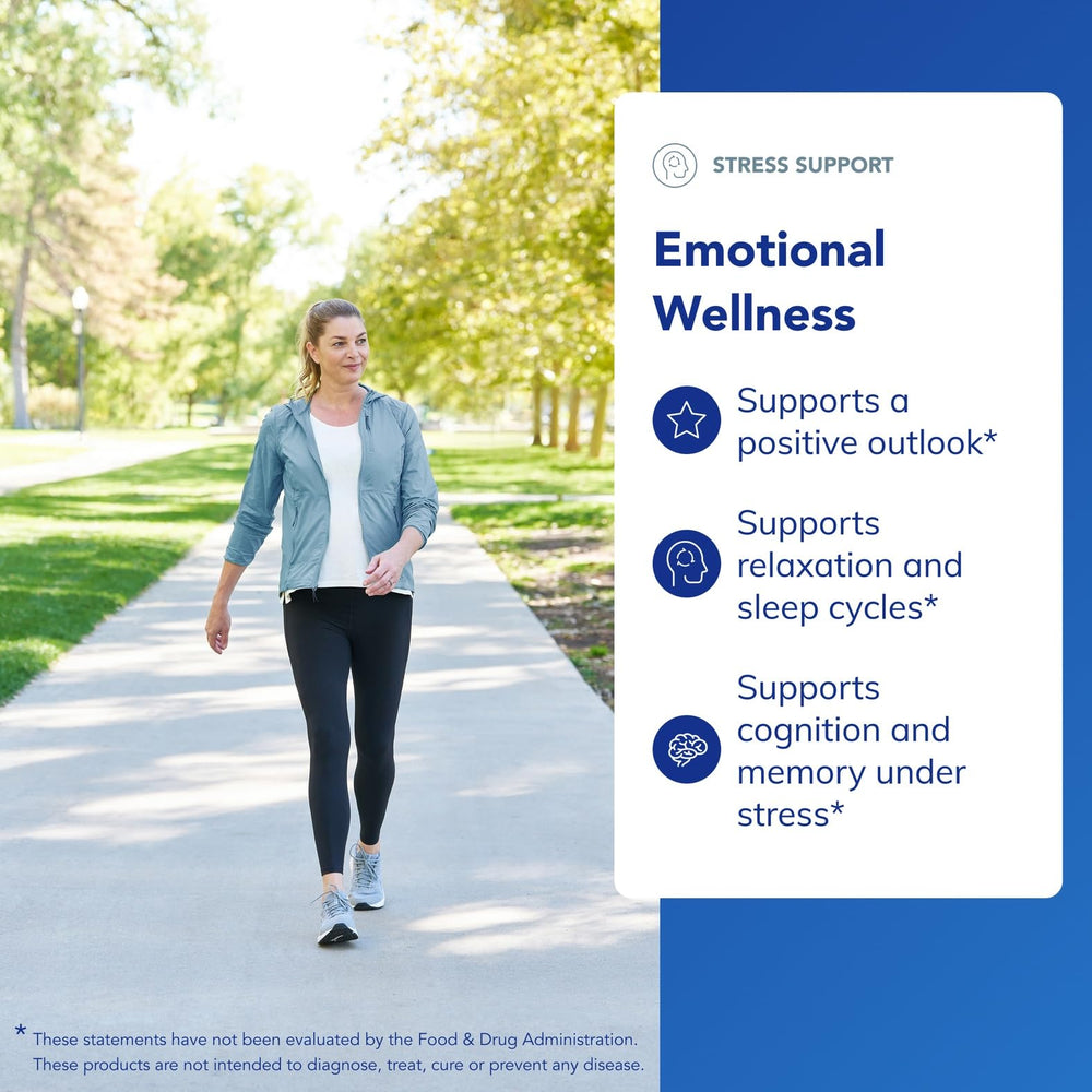 Supplement facts panel for Emotional Wellness